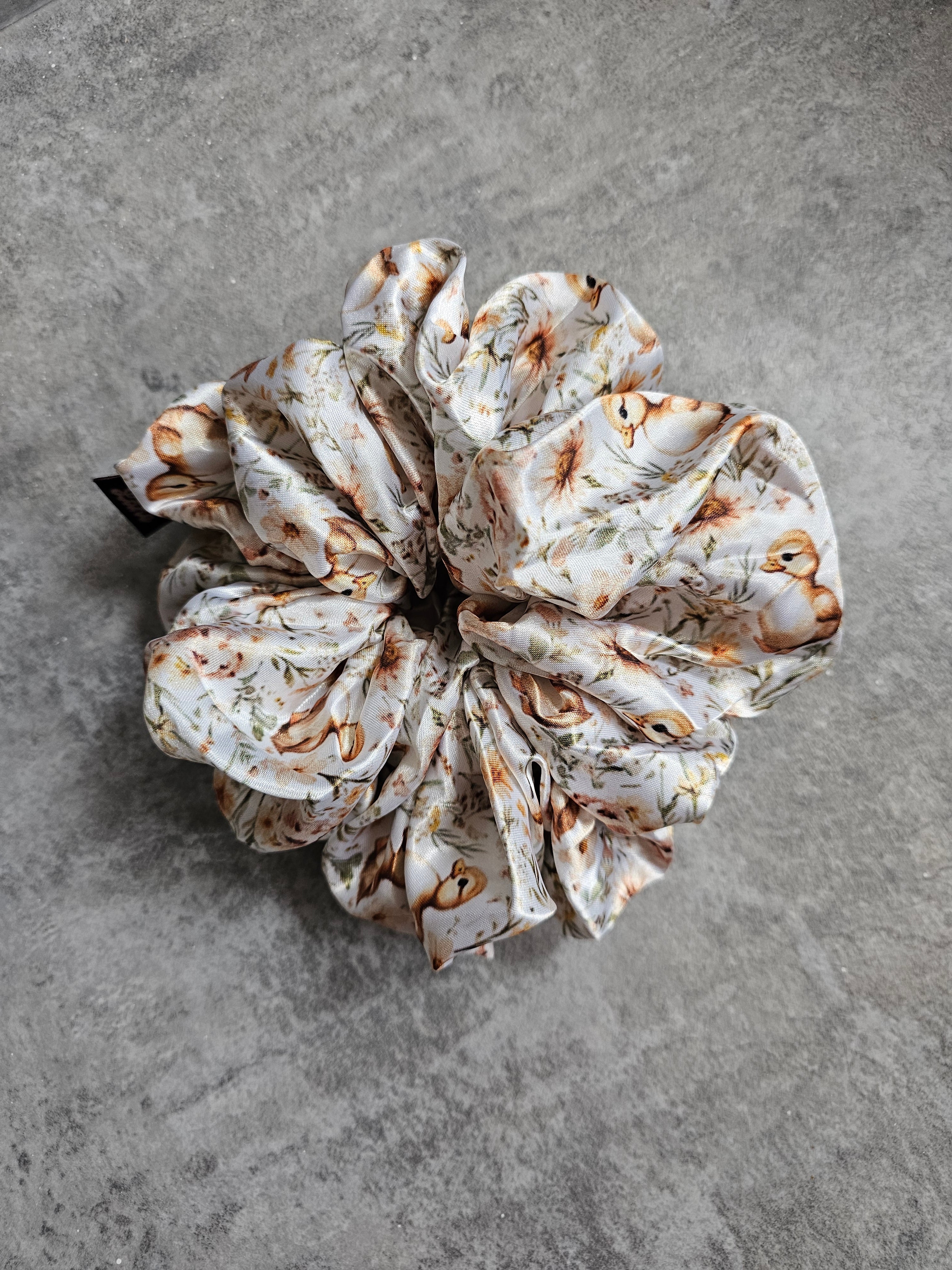Ducklings XL Satin Hair Scrunchie.