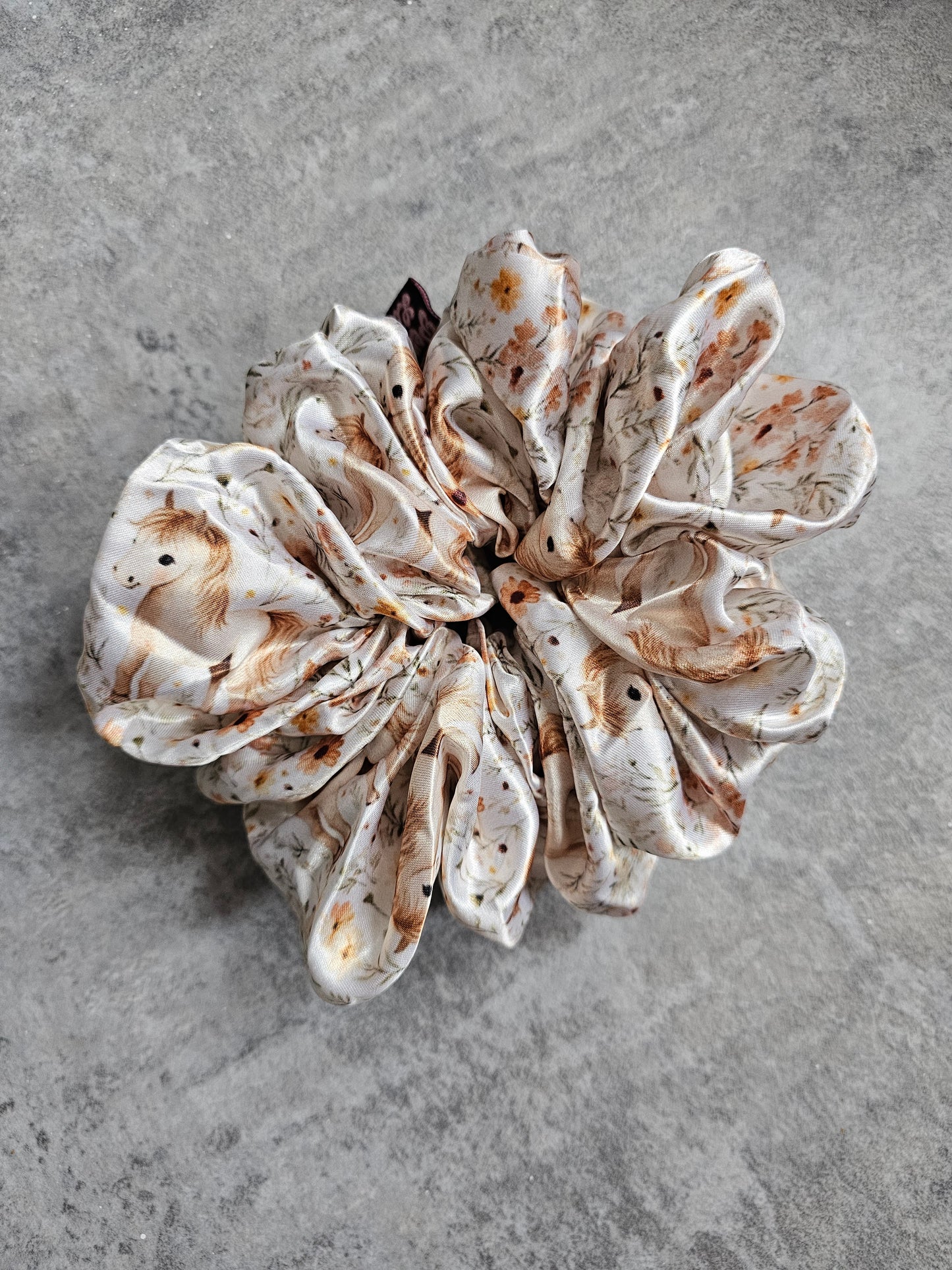 Horses XL Satin Hair Scrunchie.
