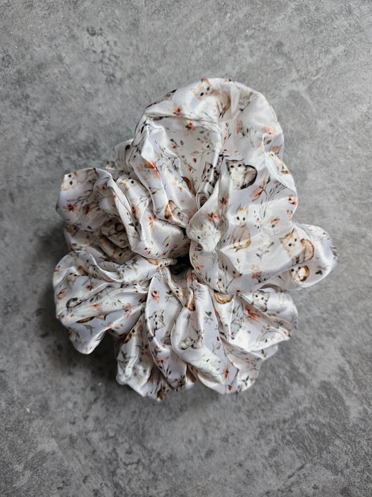 Kittens XL Satin Hair Scrunchie.