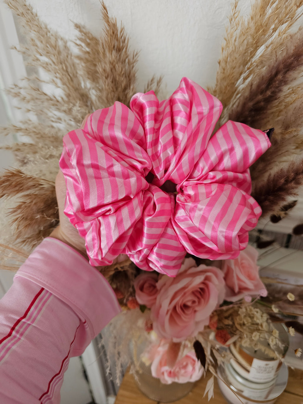 Sweet Stripes XL Hair Scrunchie.