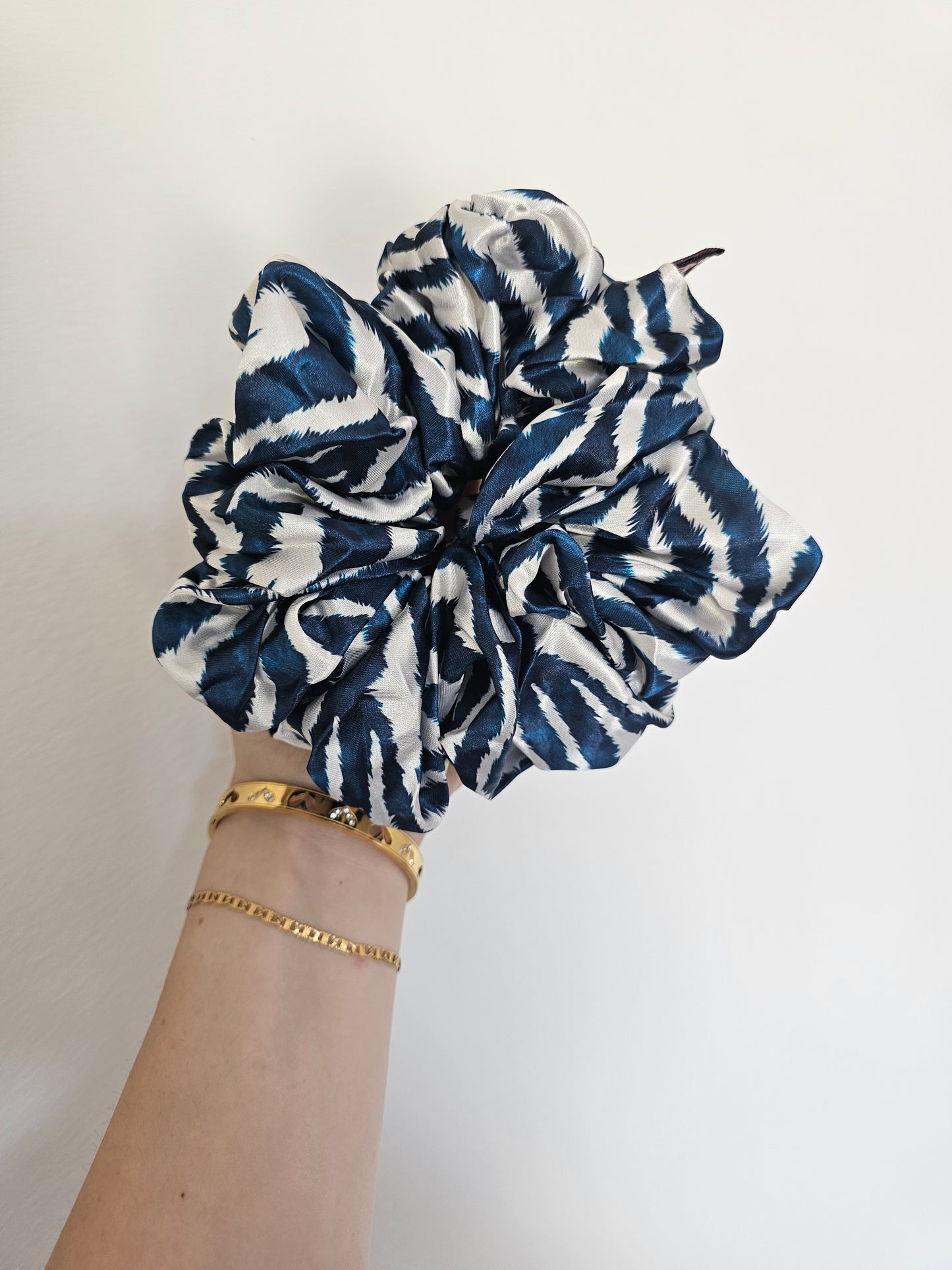Blue Zebra XL Hair Scrunchie.