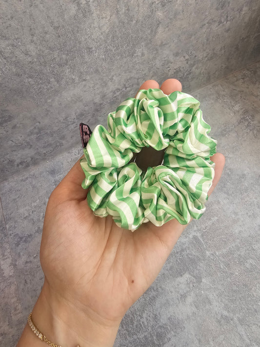 Lemon And Lime Stripes Midi Scrunchie