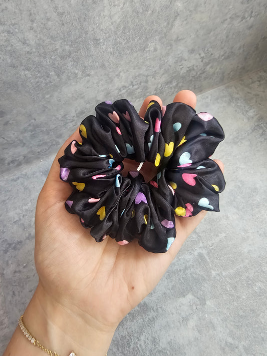 Confetti Hearts Midi Scrunchie