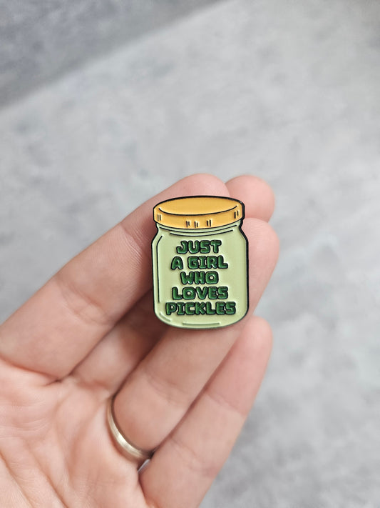 Just a girl who loves pickles Pin Badge
