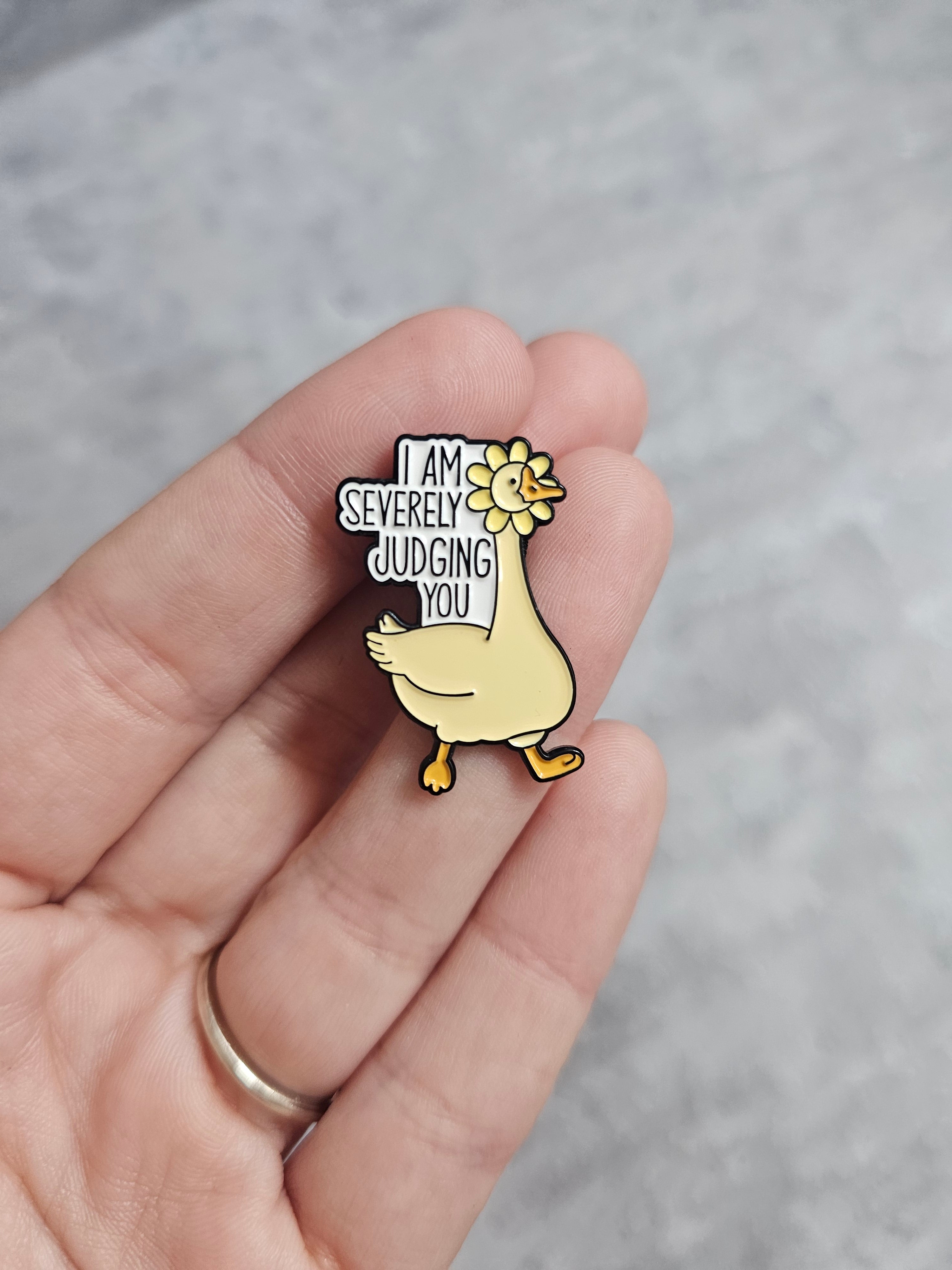 I am severely judging you Pin Badge