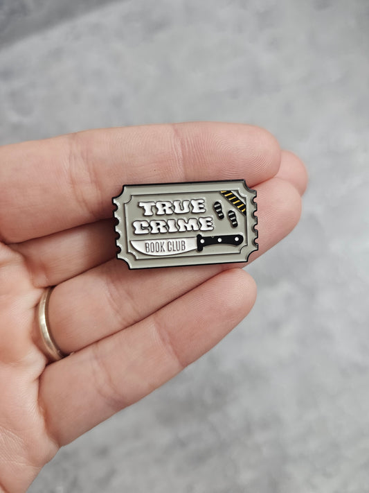Trur crime book club Pin Badge
