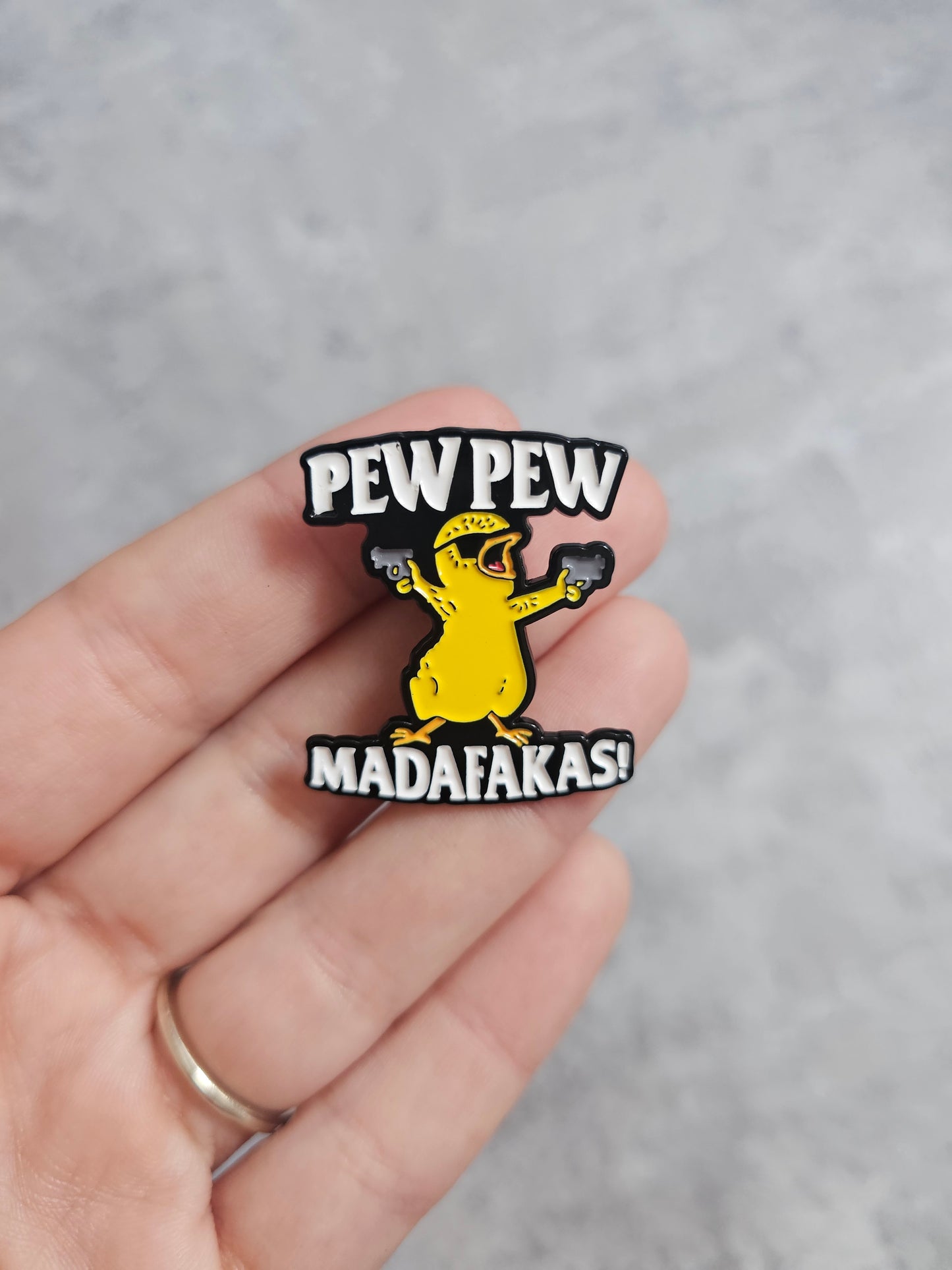 Pew pew duck  Pin Badge