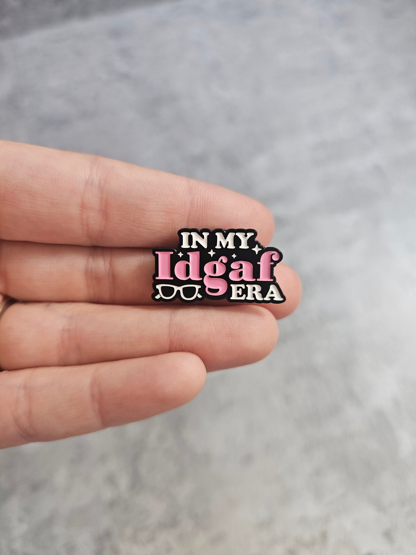In my idgaf era Pin Badge