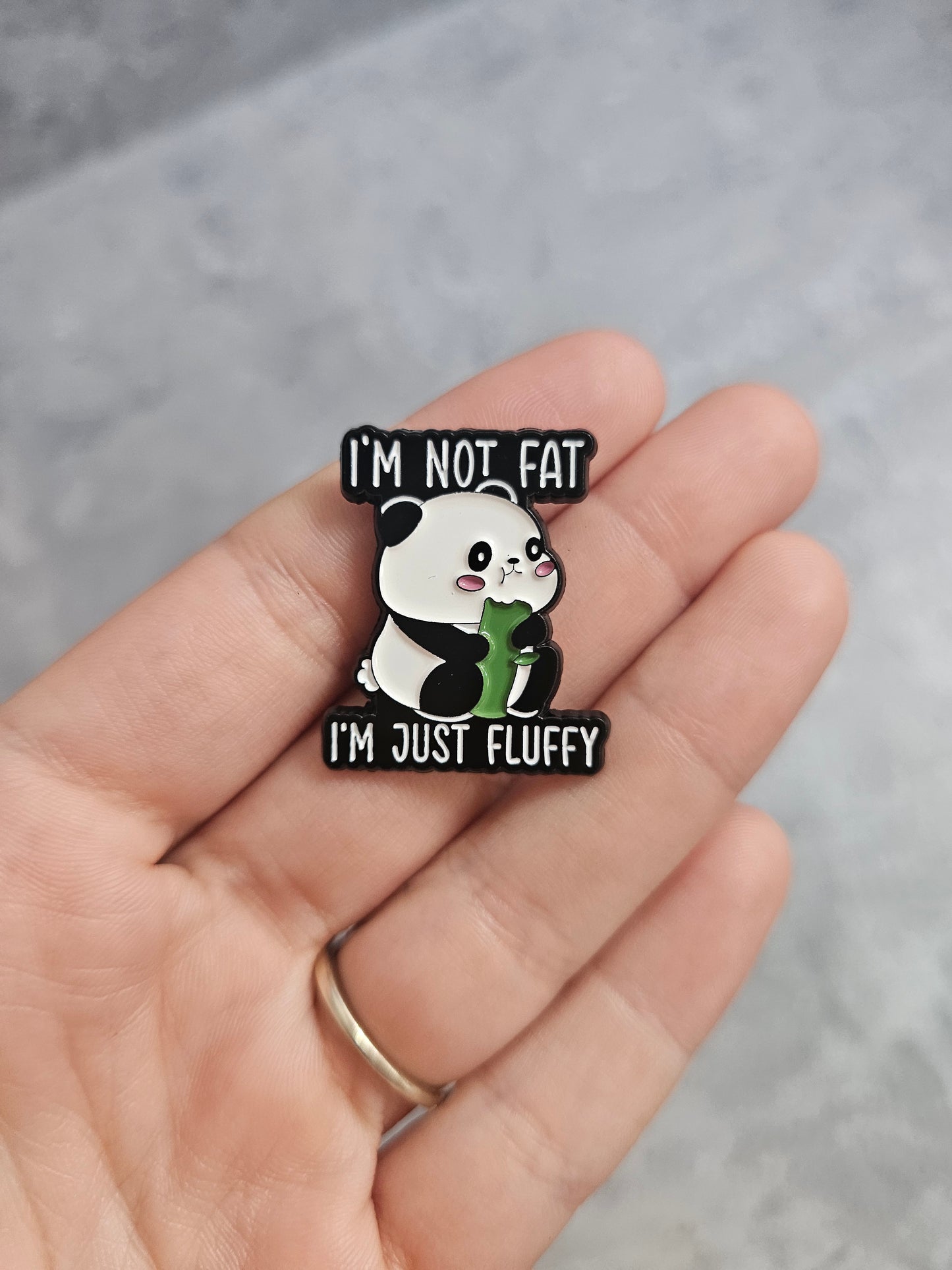 Im just fluffy panda Pin Badge