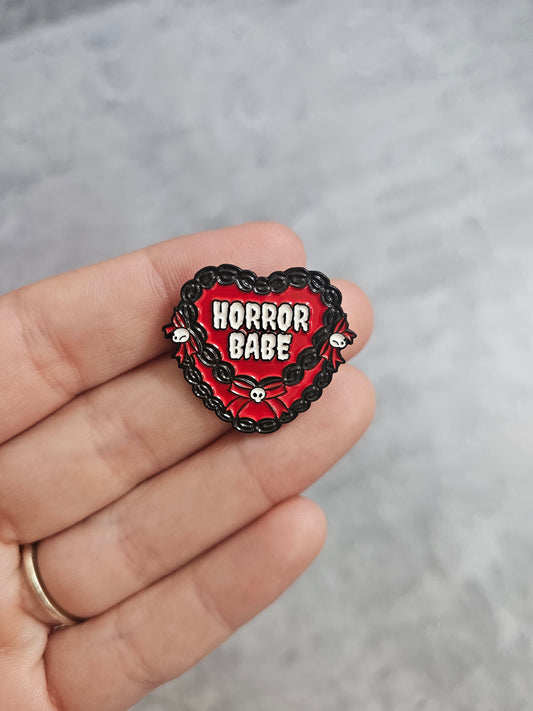 Horror babe cake  Pin Badge