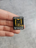Crochet cat Pin Badge