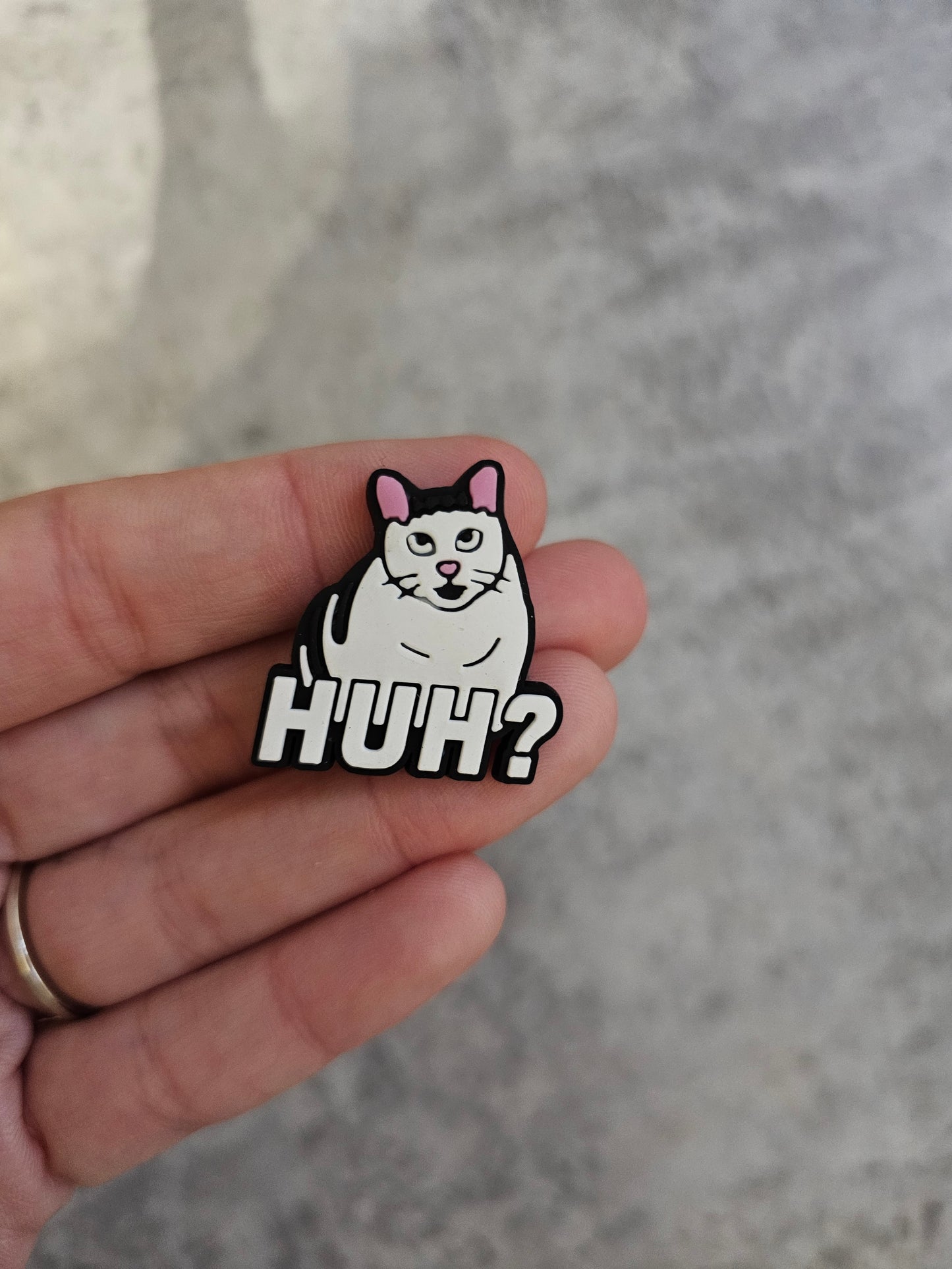 HUH? cat,  shoe charm