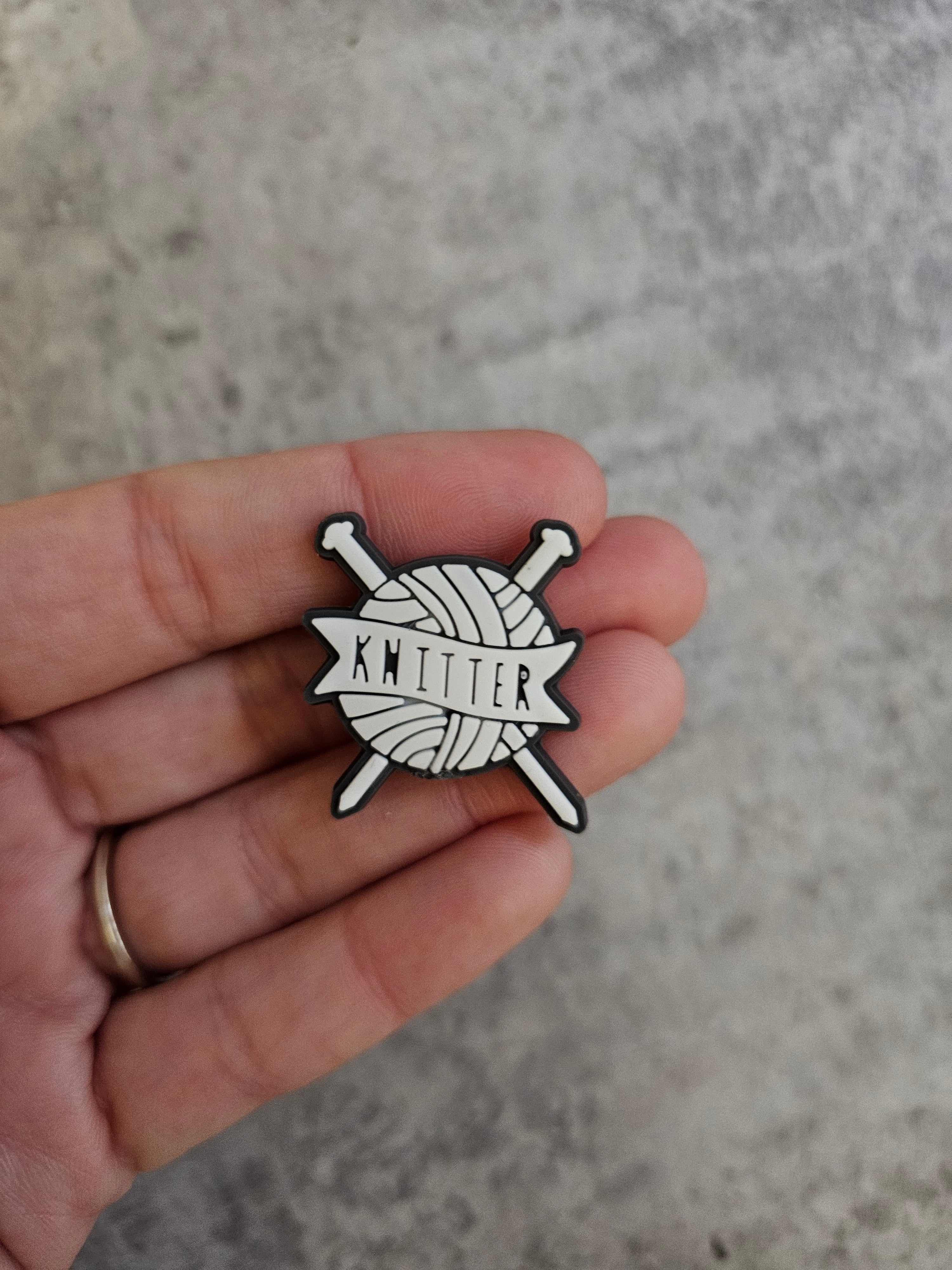 Knitter, knitting ball, crochet  , shoe charm