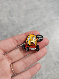 Goose in car Pin Badge, beep beep, funny meme gifts