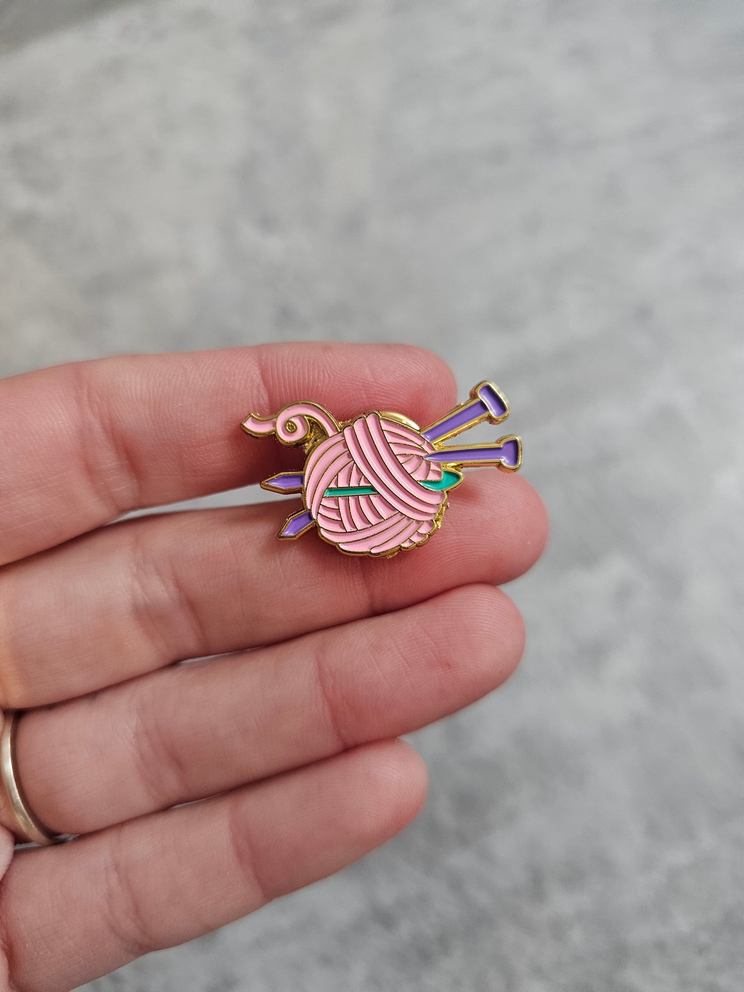 Knitting Pin Badge