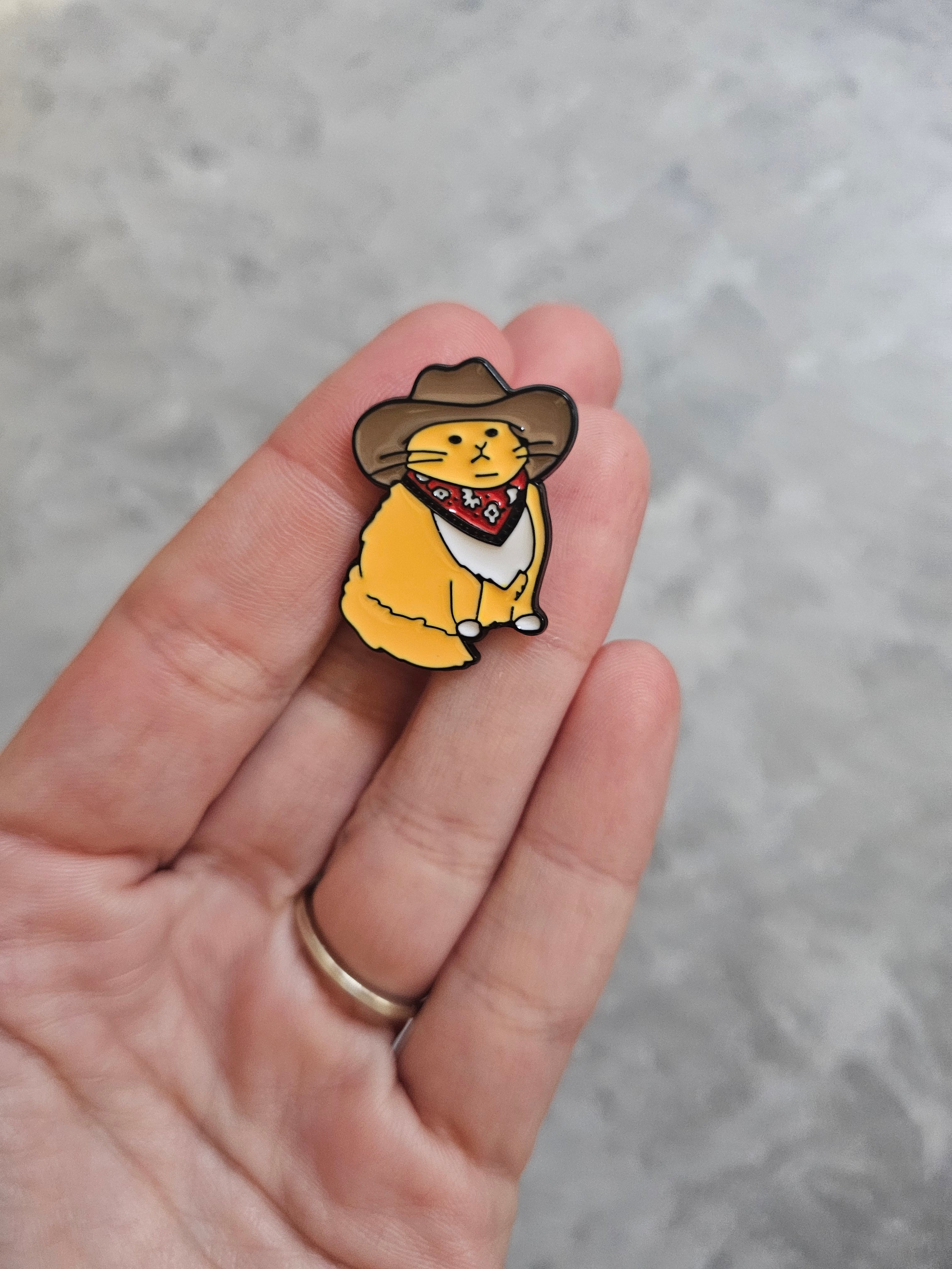 Cowboy cat Pin Badge, Western, Cowgirl, Cowboy, western inspired gifts