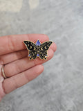 Black moth Pin Badge, Moth gift, Mystical