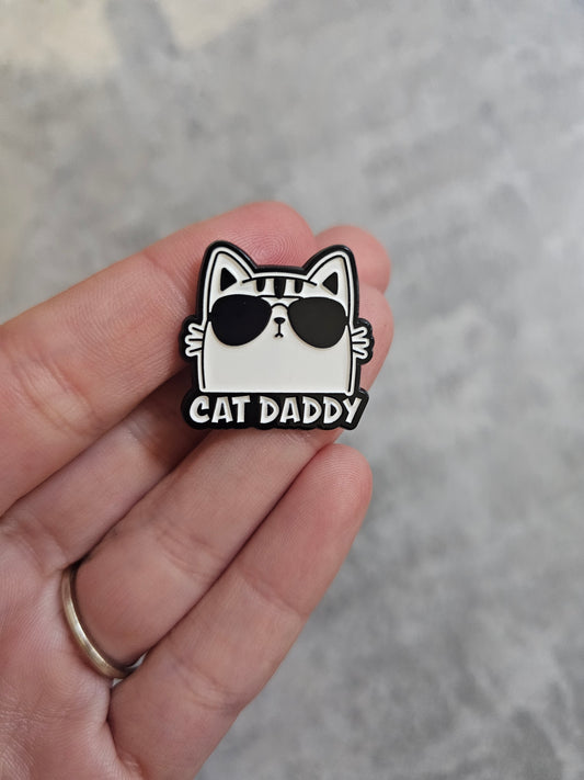 cat daddy Pin Badge, cat gift idea, funny gift, humour
