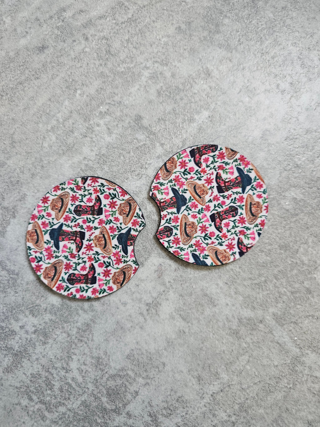 Car coasters, 2 pack of neoprene car coasters for your cup holders.