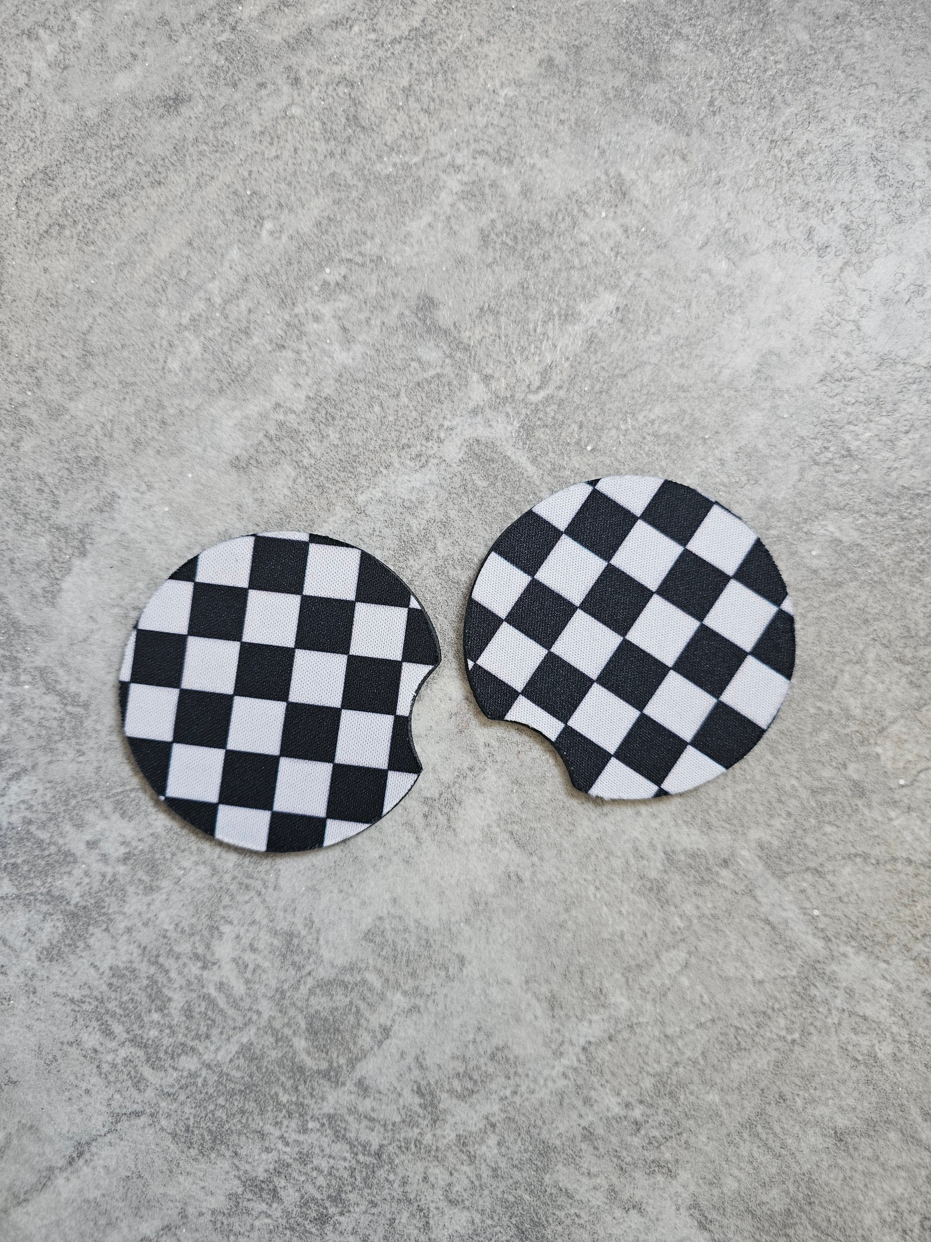 Car coasters, 2 pack of neoprene car coasters for your cup holders.