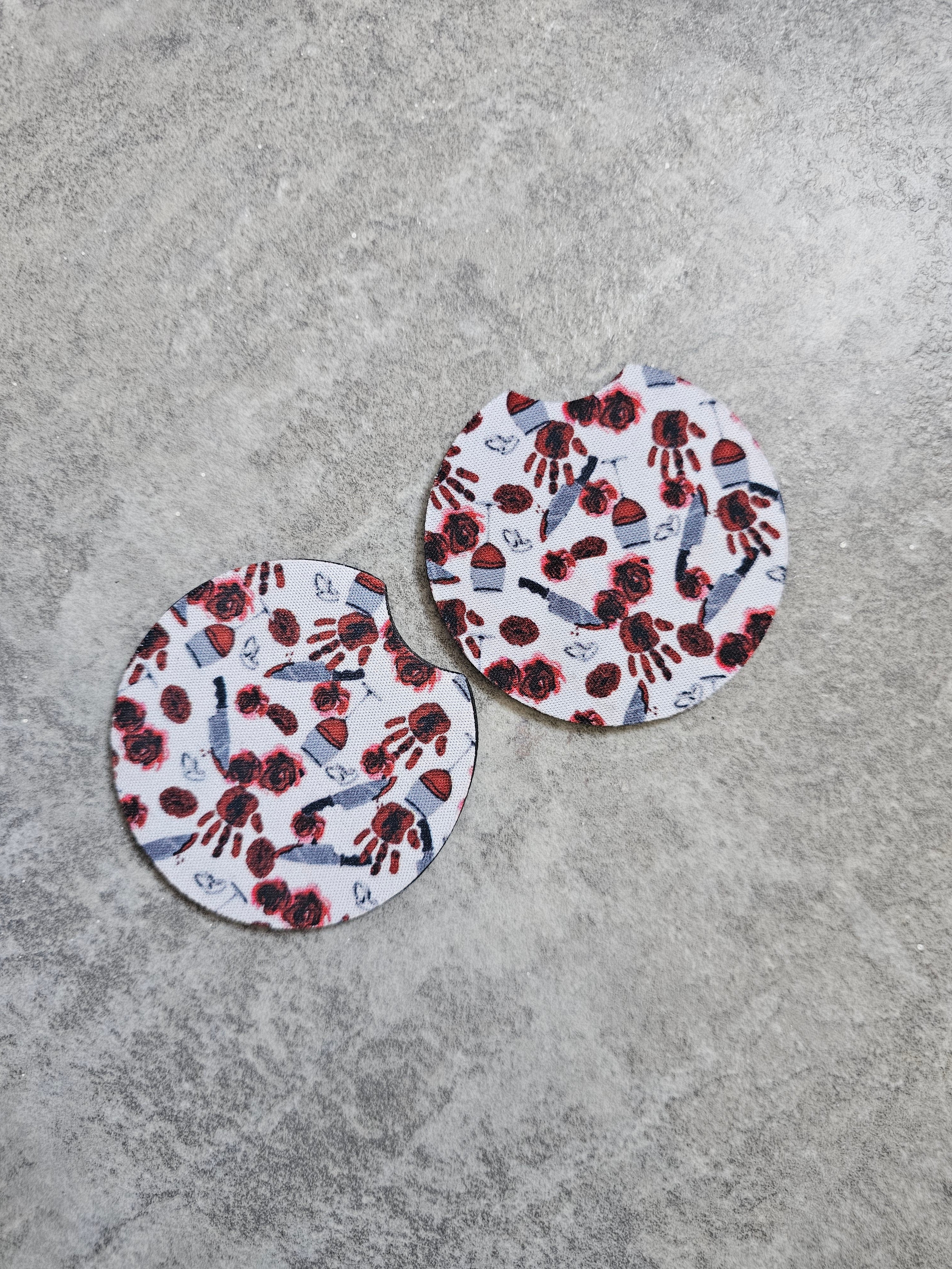 Car coasters, 2 pack of neoprene car coasters for your cup holders.