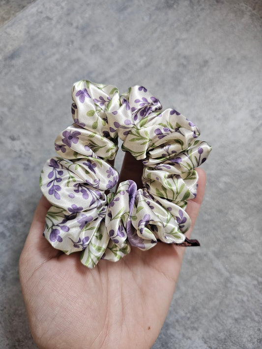 Lavender fields Midi Satin Hair Scrunchie
