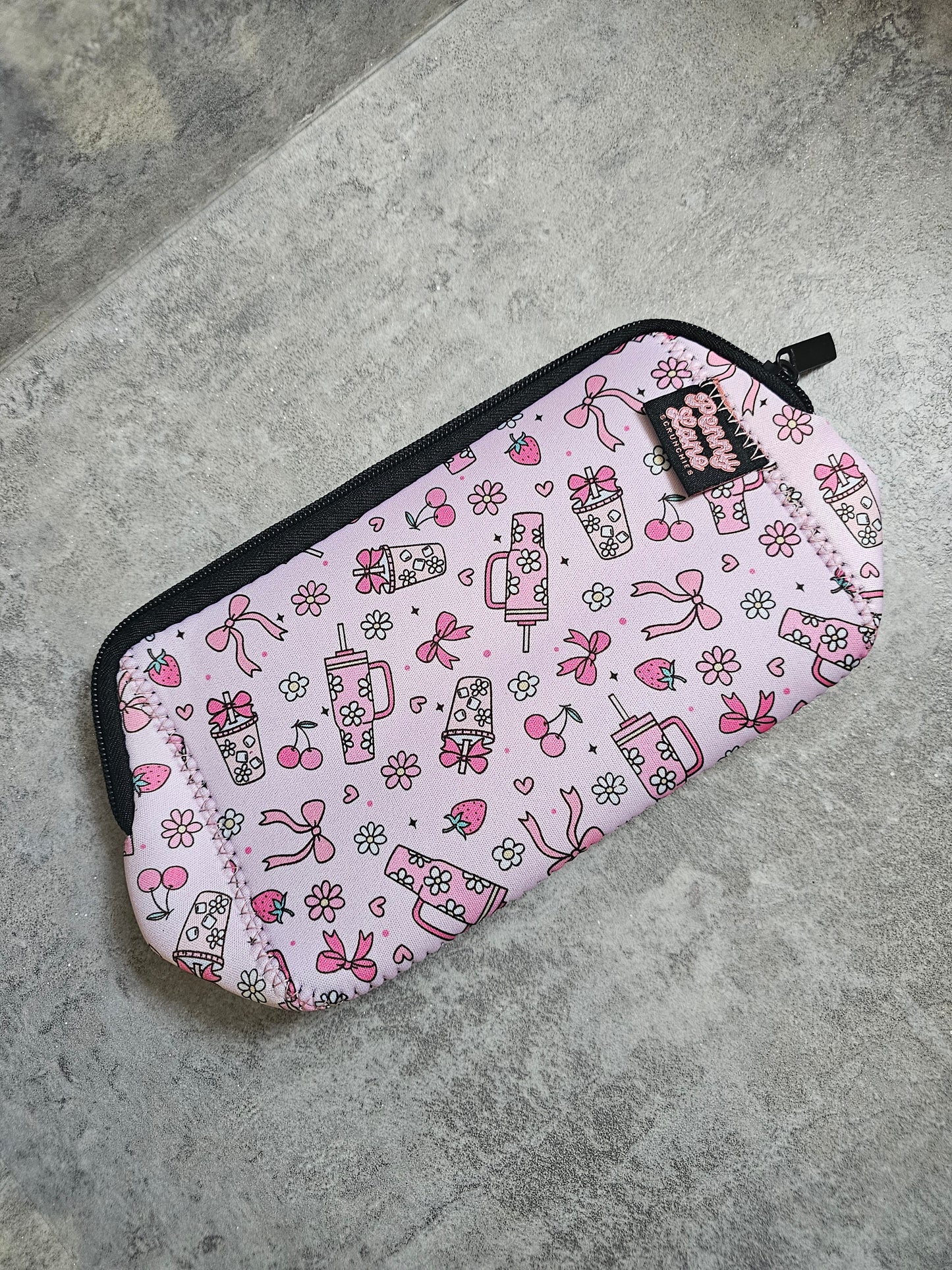 Zip Pouch, Travel Bag, New in PLS neoprene makeup bags