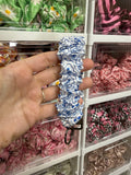 Santorini Floral Scrunchie Keyring