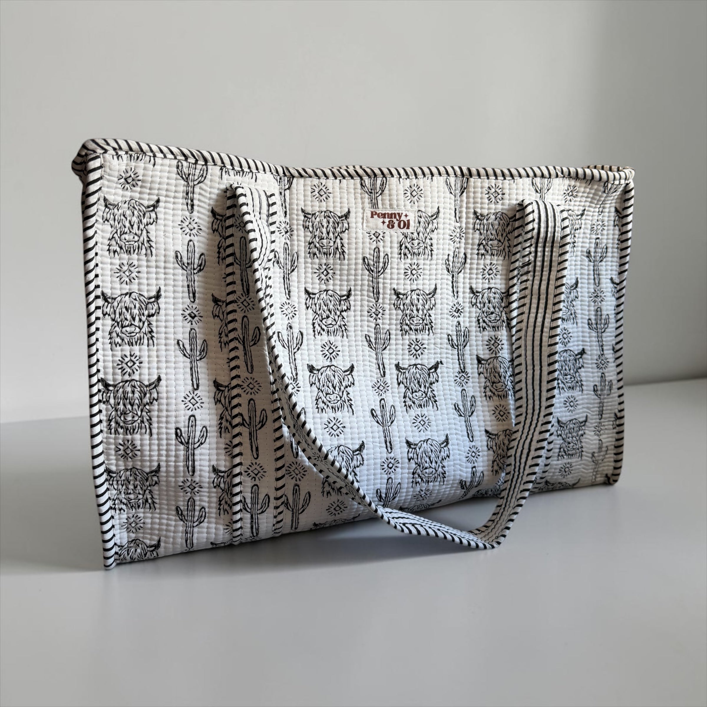 Highland Cow LARGE Cotton Tote Bag