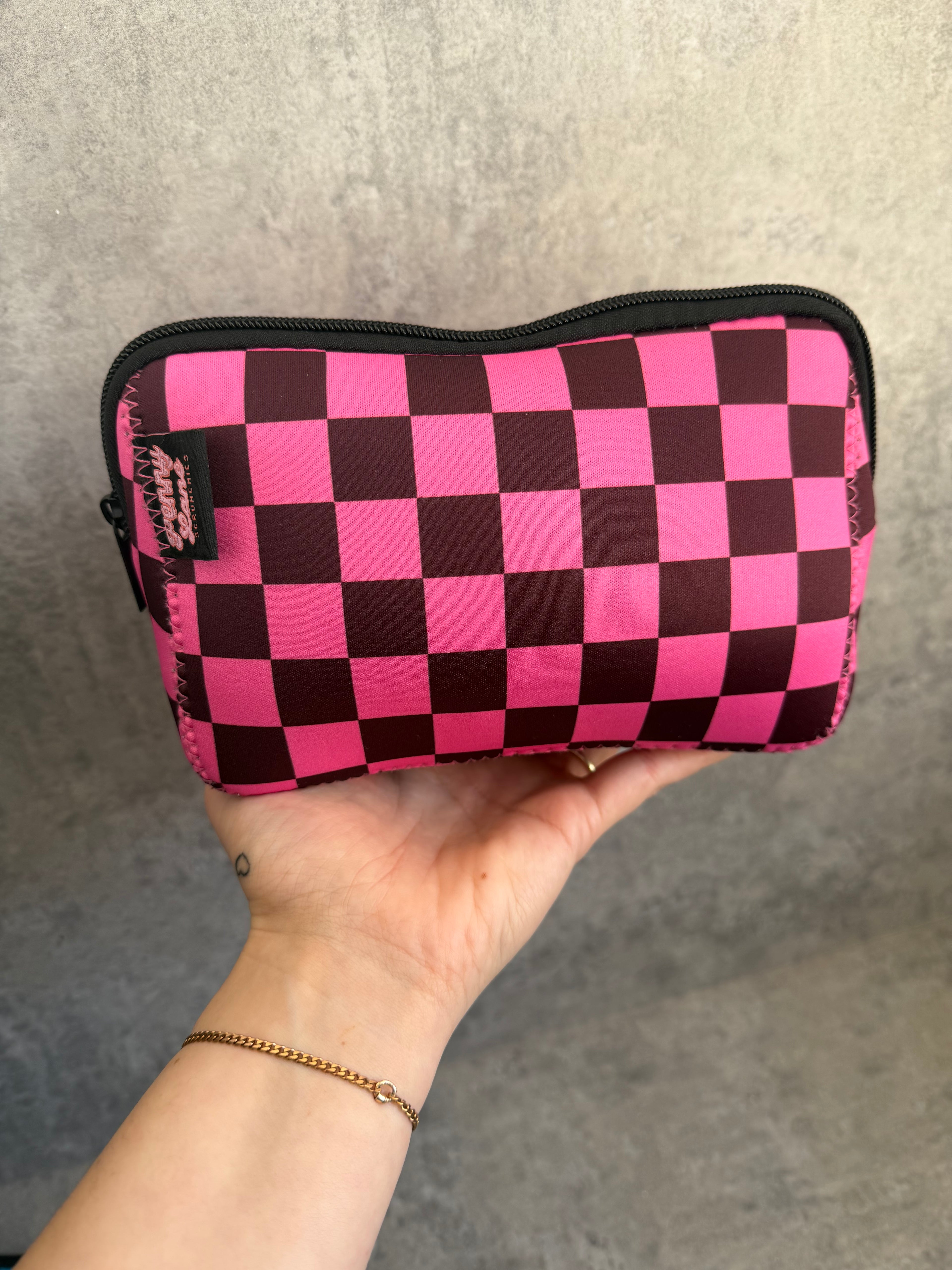 Zip Pouch, Travel Bag, New in PLS neoprene makeup bags