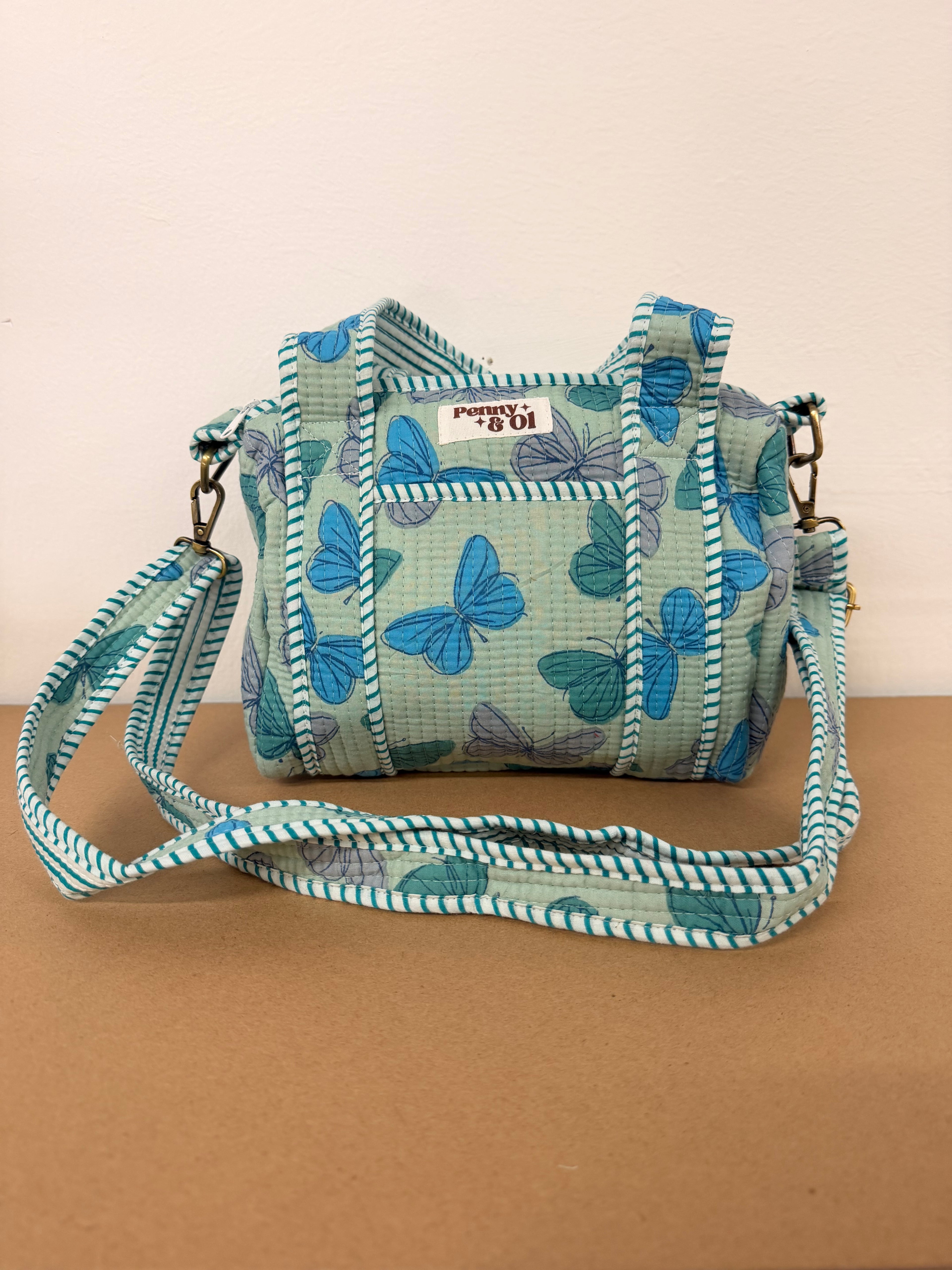 Butterfly Mini Duffle Tote Bags - Penny & Ol