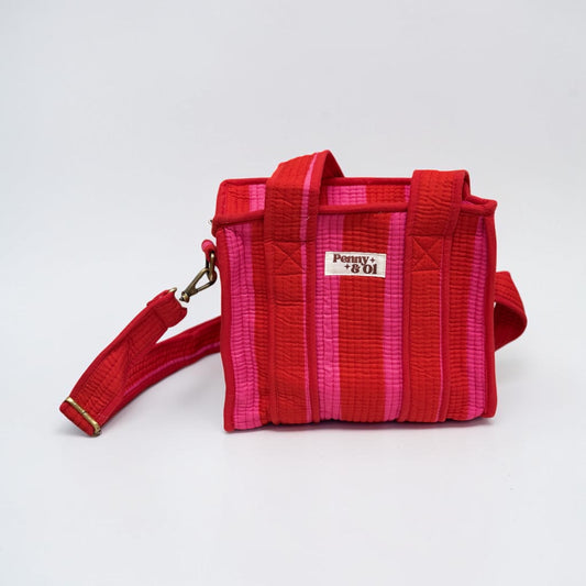Pink & Red Stripe MINI Tote Bag - Penny & Ol