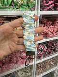 Blue Roses & Bears Scrunchie Keyring l