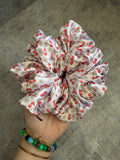 Daisy & Cherry bows XL Satin Hair Scrunchie