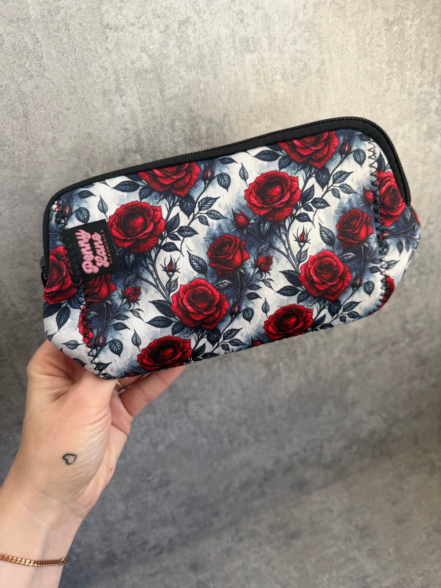 Zip Pouch, Travel Bag, New in PLS neoprene makeup bags