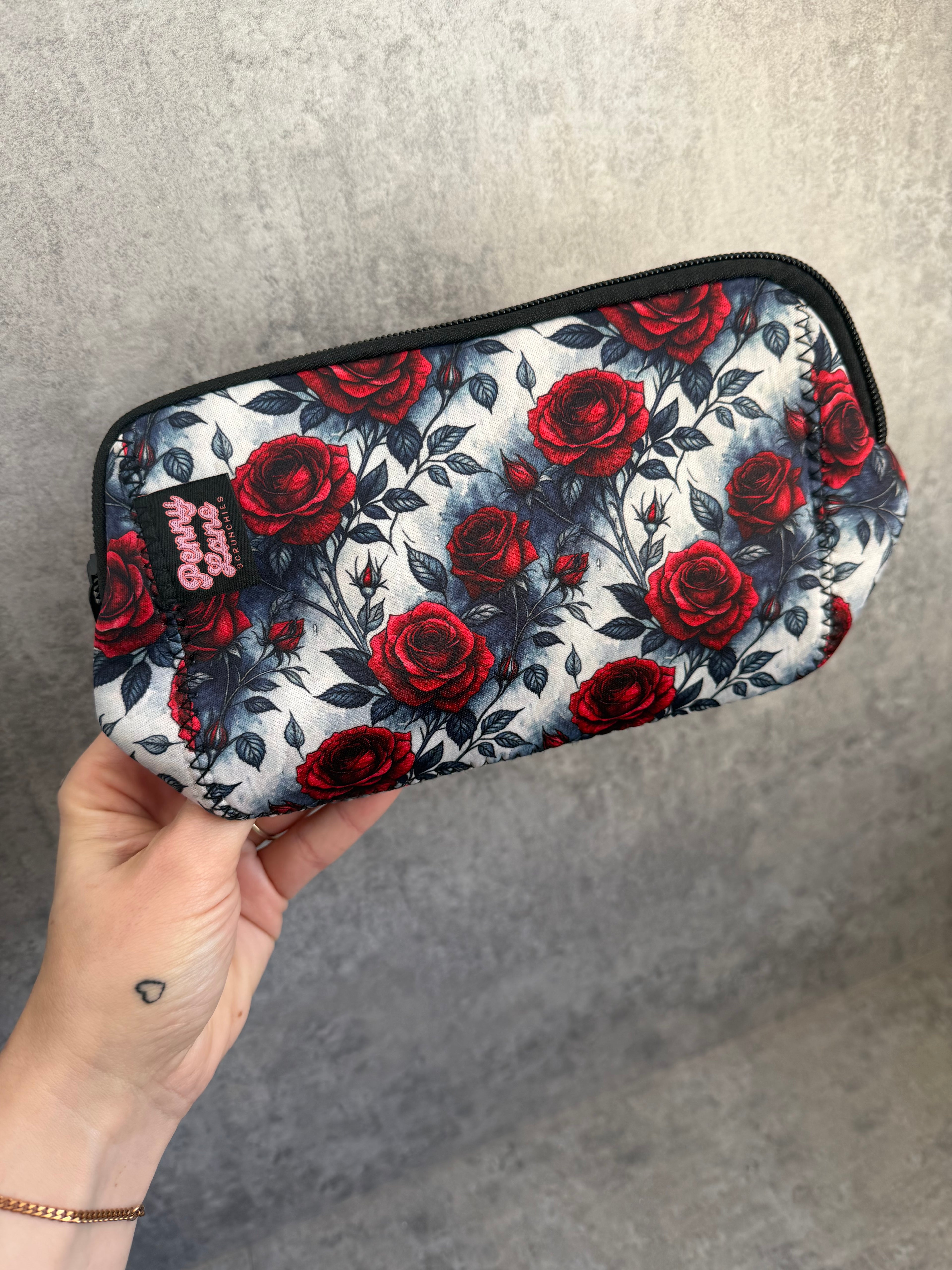 Zip Pouch, Travel Bag, New in PLS neoprene makeup bags