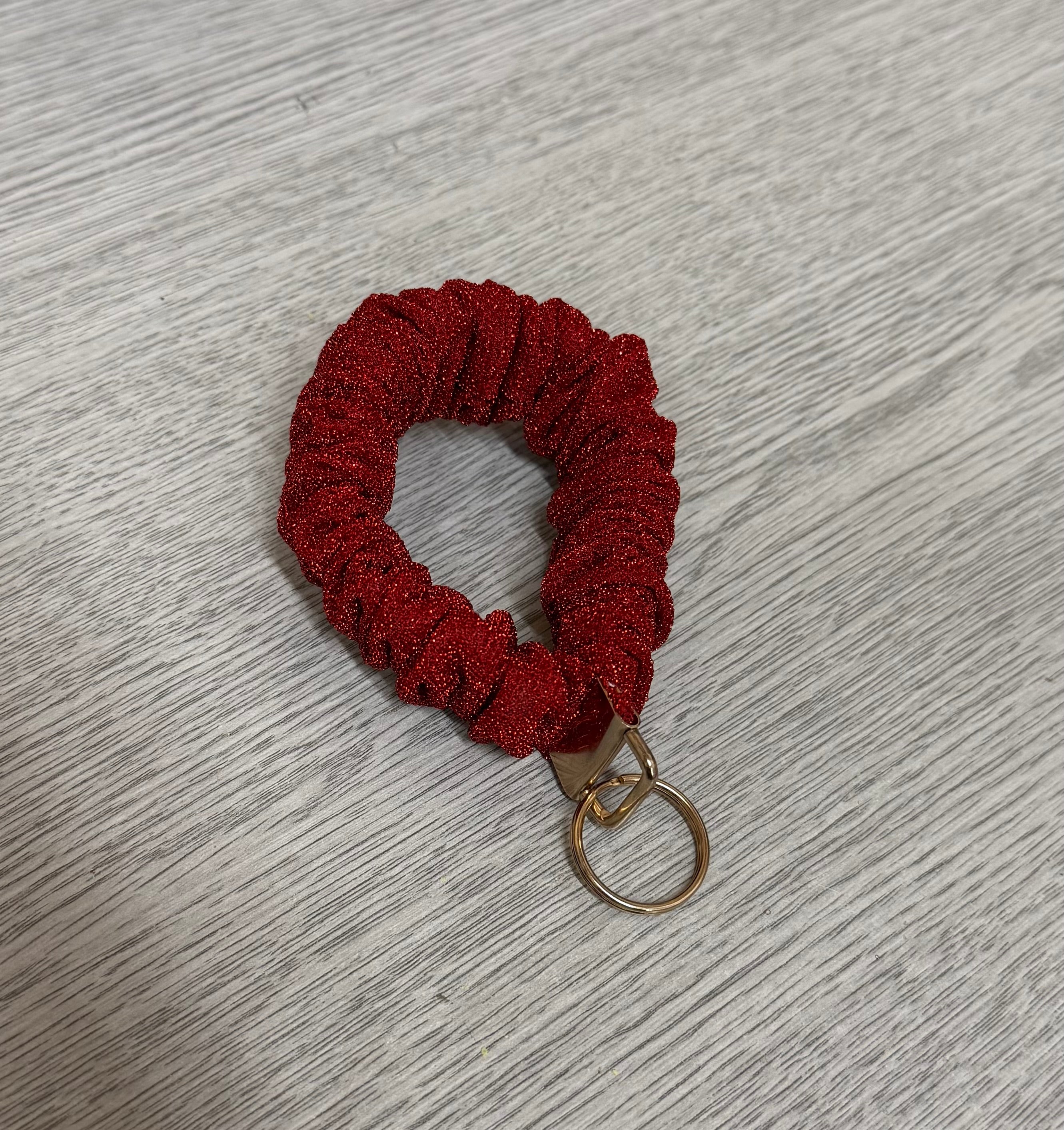 Glitter Scrunchie Keyring