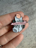 Asthma is sexy, blue inhaler Pin Badge