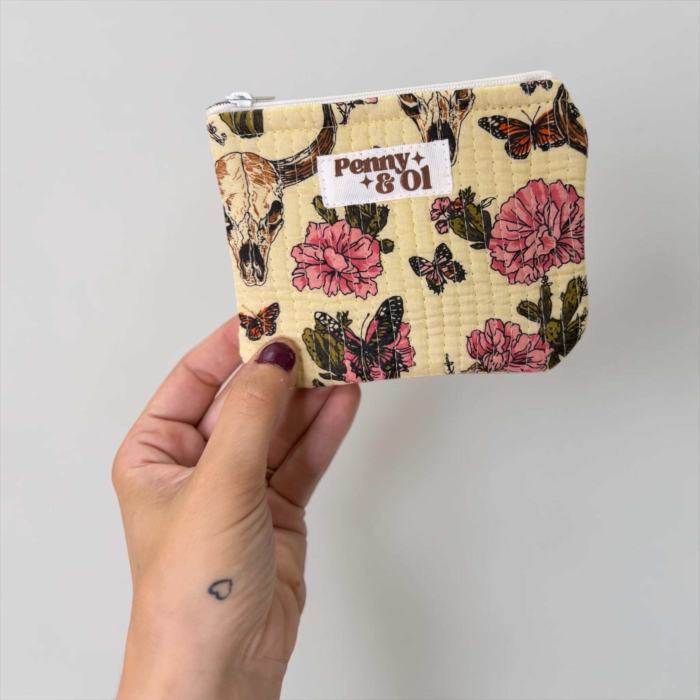 Vintage Western Mini Zip Purse - Penny & Ol