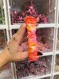 Pink & Orange Watercolour Scrunchie Keyring