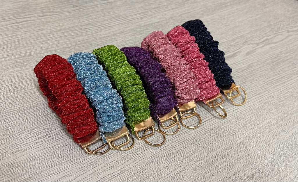 Glitter Scrunchie Keyring
