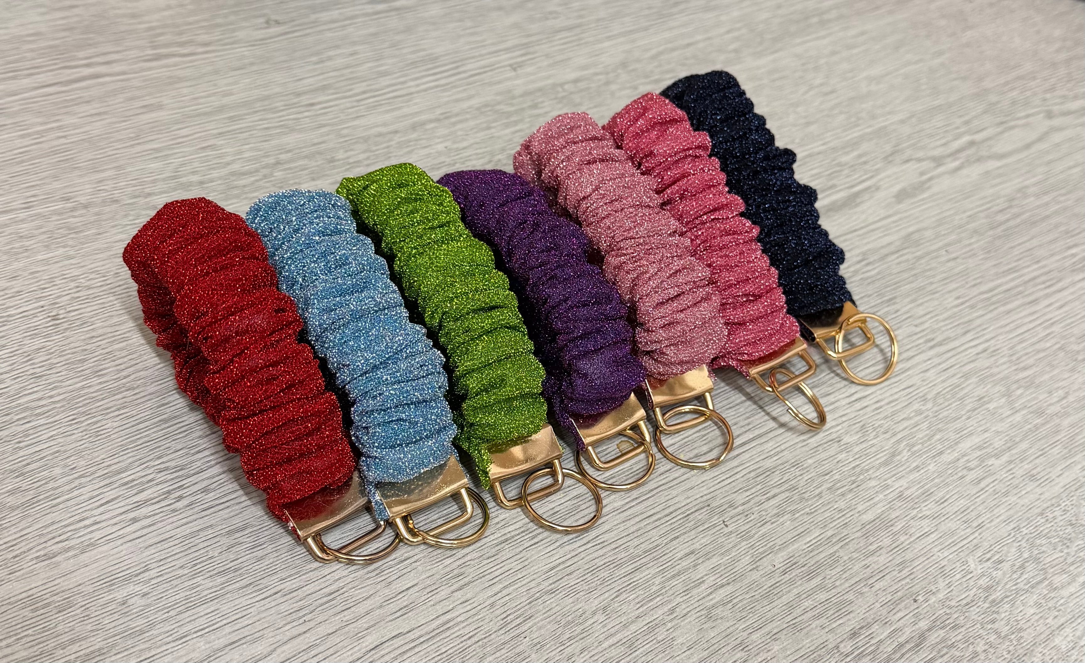 Glitter Scrunchie Keyring