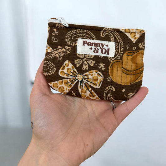 Cowgirl Mini Zip Purse - Penny & Ol