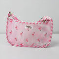 Pink Stripe Flamingo Mini SHOULDER bag, cross body bag