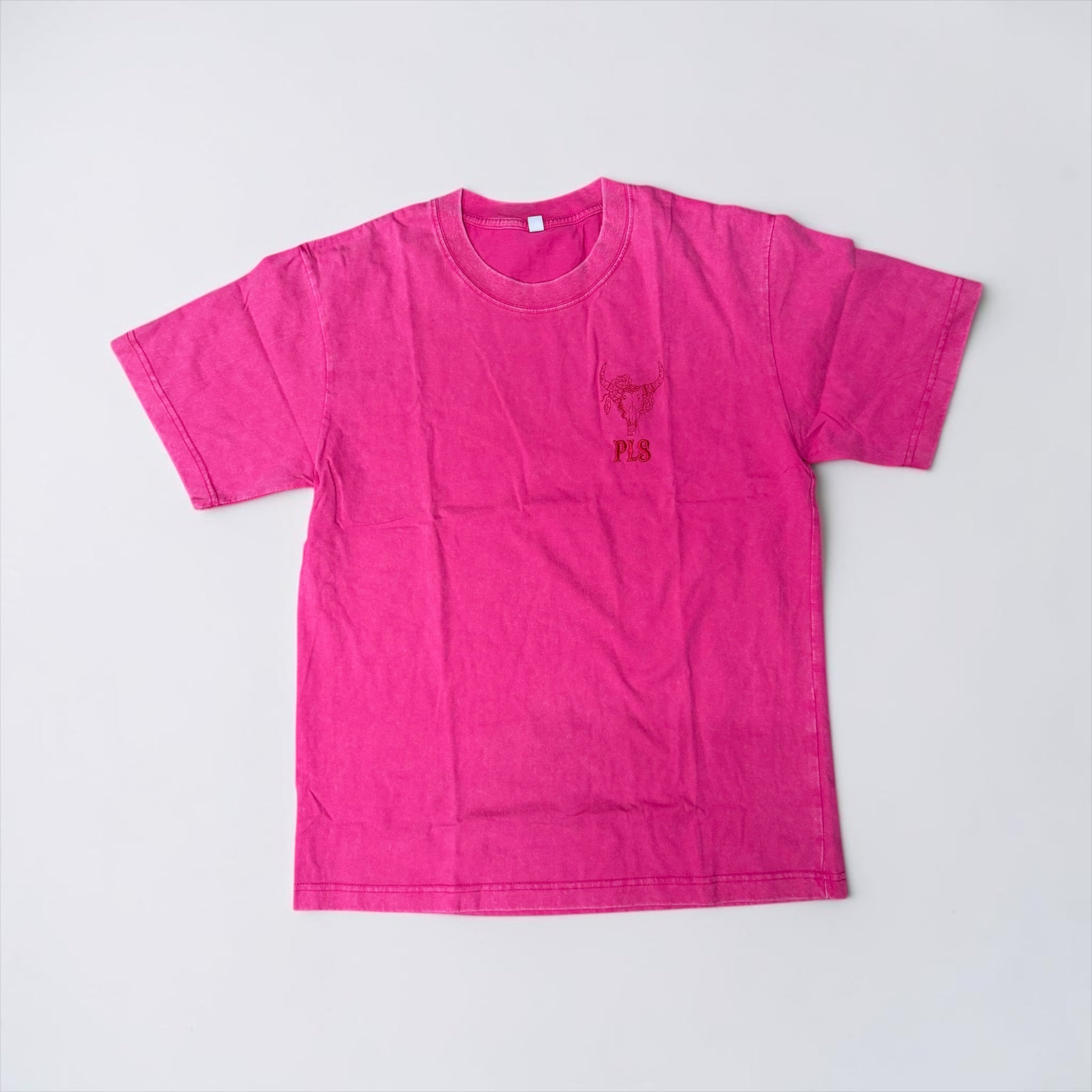 PLS Western Skull Acid Wash T-shirt. 100% cotton.