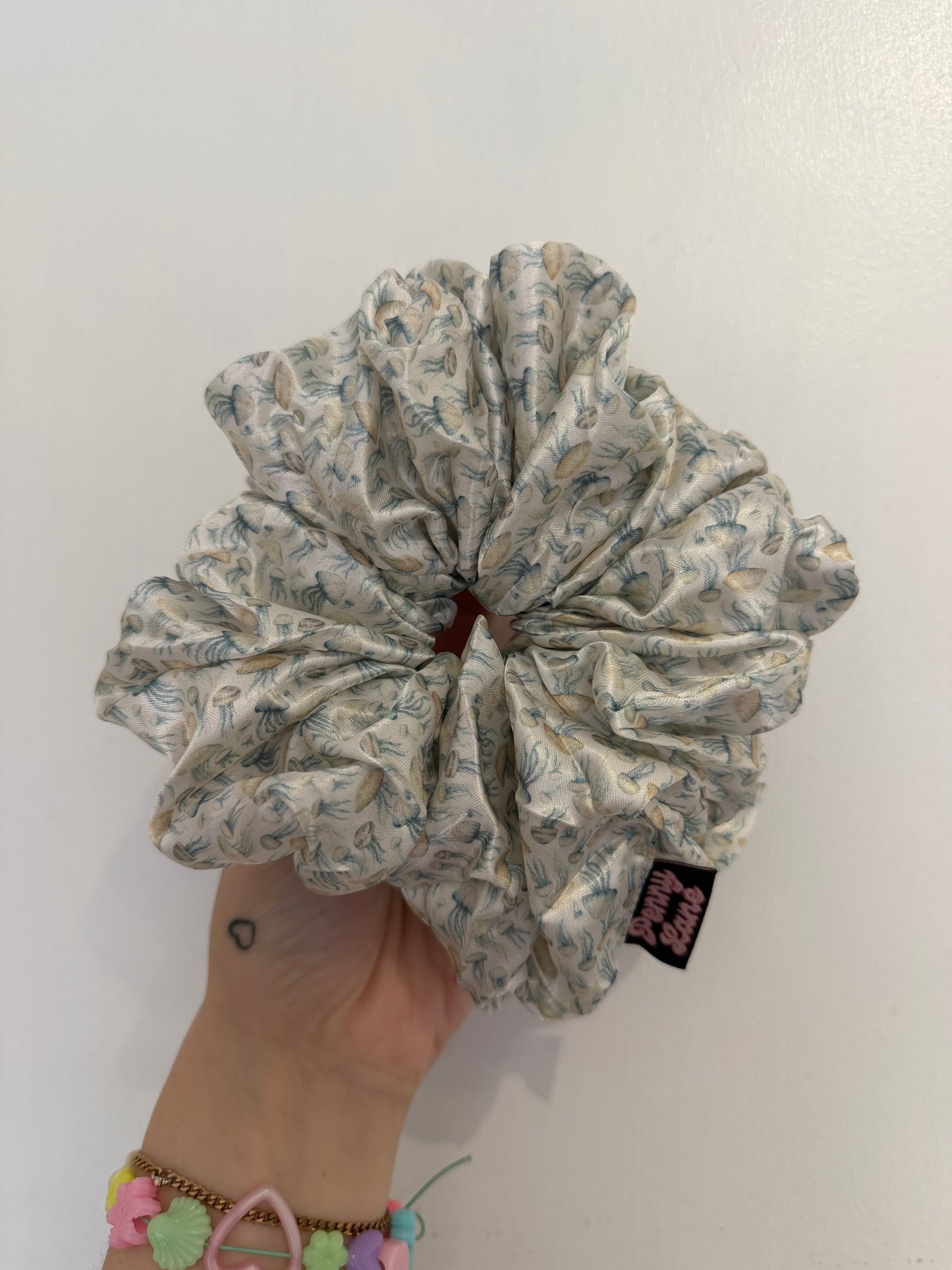 Jellyfish XL Satin Hair Scrunchie