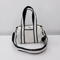 White & black polka dot MINI DUFFLE Tote Bags - Penny & Ol