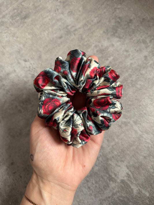 Rose Buds Luxury Satin MIDI Hair Scrunchie