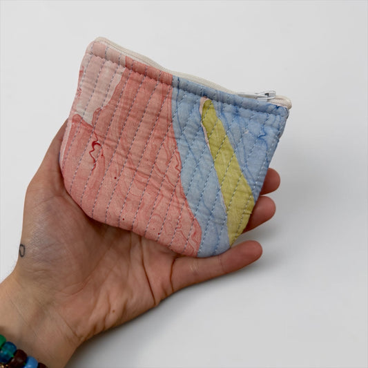 Pink Marble Mini Zip Purse - Penny & Ol