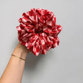 Pink & Red Checkerboard XL Satin Hair Scrunchie